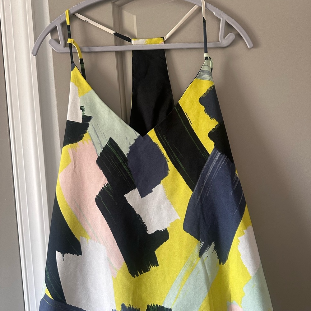 Abstract Print Sleeveless Swing top